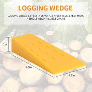 PERSZEN Tree Felling Wedges with Spikes for Safe Cutting – 5.5 inch Chainsaw Wedges Logging Supplies Set, Tree Wedge Safe Durable Cold Logger Tool Accessory – 2 Pack