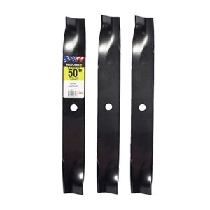 maxpower 561381b 3 high lift blade set for 50” cut toro time cutter z mowers replaces oem no. 110-6837-03, 115-5059-03, black