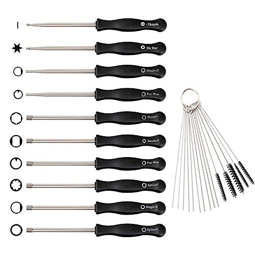 New (10pcs) Carburetor Adjustment Tool Screwdriver Kit + Cleaning Tool for Adjusting 2 Cycle Small Engine Carb Trimmer Weed Eater Chainsaw