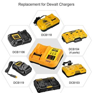 2Pack 6000mAh Replacement for Dewalt 20v Battery with a Charger (Include One Toolkit)