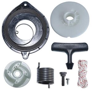 aumel recoil starter pulley spring grip rope kit for husqvarna 435 440 chainsaw replace # 540057502.