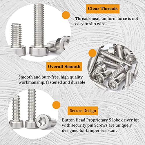 Torx Bolt Spline Screw T25 M5-0.8x16mm Replacement for Stihl String Trimmer Chainsaw Light Bar Part 9022 341 0980