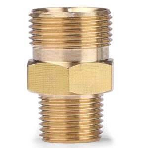 muturq m22 male to 3/8 inch npt male pressure washer adapter thread brass fitting 4500 psi compatible with simpson, generac, briggs stratton, craftsman, ryobi