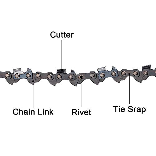 Hayskill 10" Chainsaw Chain 3/8 LP Pitch .050 Gauge 40DL for Oregon Remington Poulan Replacement Pole Saw Chain 2Pack