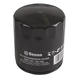 new stens oil filter 120-345 compatible with onan p216, p218, p220, bfa, bga, bgal, bgd, bgdl, bge, bgel, bgm, b43g and b48gm, woods with kohler engines, caterpillar 216b, 226b, 216b3 122-0185