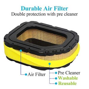 HOODELL 2 Pack 32 083 03 Air Filter Fit Kohler Courage Engine SV710 SV715 SV720 SV730 SV735 SV740 Lawn Mower, Replace 32 083 05-S Pre Cleaner 32 883 03-S1 Air Filter