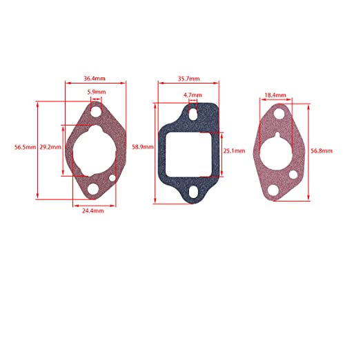 Carburettor Gasket Kit for Honda GCV160 GCV135 GCV190 GSV190 Engine and HRS216 HRT216 HRB216 HRR216 HRZ216 Lawnmower # 16212-Zl8-000, Adefol Professional Airtight Gasket