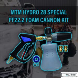 MTM Hydro 28 Special PF22.2 Foam Cannon Kit, Pressure Washer Car Wash Sprayer Gun, High Pressure Foam Power Washer Attachment, Foam Lance for Boat, Roof, Car Washing, Adjustable Nozzle