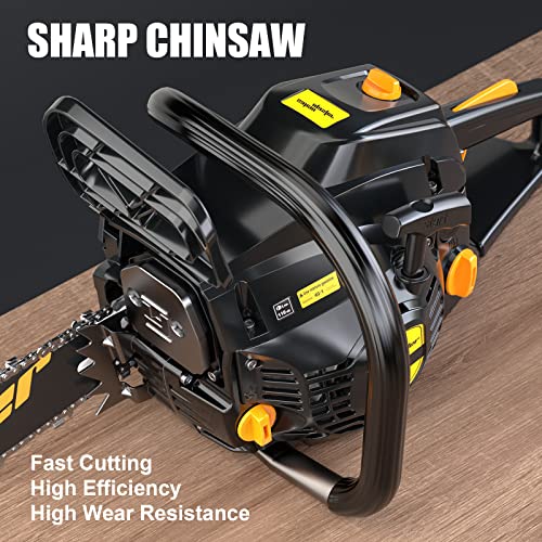 SALEM MASTER Gas Chainsaw 20-Inch Powered Chain Saws 54.6CC 5518S Petrol Chainsaw 2-Cycle for Trees and Wood Cutting