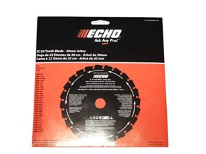 99944200131 echo 8″ steel brushcutter blade 20 mm bore 22 tooth fits srm-210 srm-225 srm-230 srm-260 srm-265 srm-280 srm-311 srm-340 srm-400 srm-410 trimmers