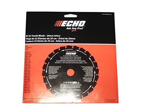 99944200131 Echo 8" Steel Brushcutter Blade 20 mm Bore 22 Tooth Fits SRM-210 SRM-225 SRM-230 SRM-260 SRM-265 SRM-280 SRM-311 SRM-340 SRM-400 SRM-410 Trimmers