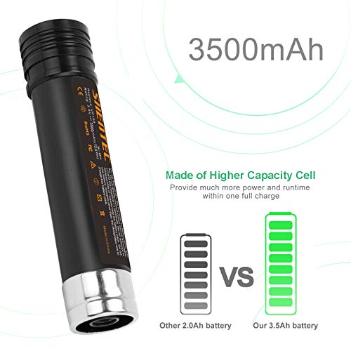 Shentec 2 Pack 3.5Ah 3.6V Replacement Battery Compatible with Black & Decker Versapak Vp100 Vp105 Vp110 Vp142 Vp143 Sears-Craftsman Pivot180 PLR36NC S100 S110 Ni-MH (Battery Charger Included)