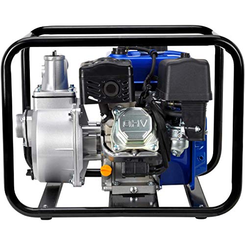 DuroMax XP652WP 208cc 158-Gpm 3600-Rpm 2-Inch Gasoline Engine Portable Water Pump, 50 State Approved, XP652WP, Blue