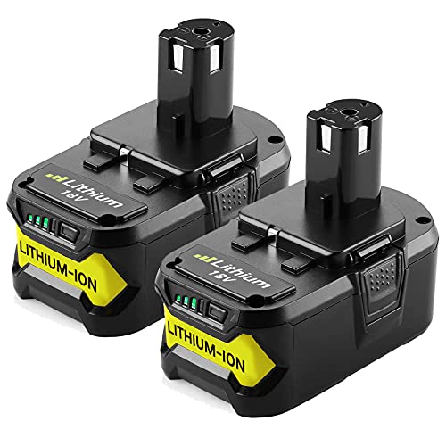 2Packs 6.0Ah 18V P108 Replacement for Ryobi 18V Battery Compatible with Ryobi 18 Volt Battery Lithium ion P102 P103 P104 P105 P107 P108 P109 P122 for Ryobi Battery Cordless Tool (with Indicator)