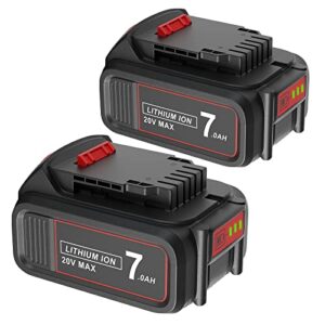 lenoya 7000mah replacement for dewalt 20v battery dcb207 2packs