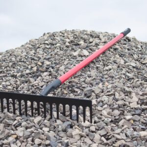 Bully Tools 92369 18" Stone Rake with Long Fiberglass Handle