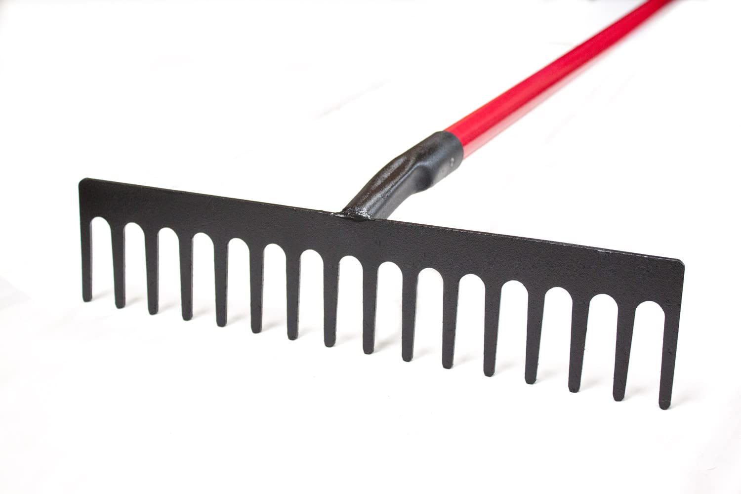 Bully Tools 92369 18" Stone Rake with Long Fiberglass Handle