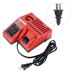 M18 & M12 Rapid Charger Replacement for Milwaukee 48-59-1812 12V&18V XC Lithium Ion Battery 48-11-1850 48-11-1840 48-11-1815 48-11-1828