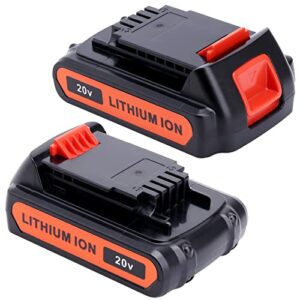 elefly 2 pack 20v max 4.0ah lbxr20 lb2x4020 replacement for black and decker 20v lithium battery lbxr20-ope lbx4020 lbxr2020-ope, compatible with black decker 20v drill battery lbx20 lb20 lb2x3020-ope