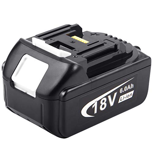 Upgrade 18V 6000mAh BL1860 Battery Replace for Makita BL1860B BL1860B-2 BL1850 BL1850B BL1840 BL1840B BL1830 BL1830B BL1820 BL1815 BL1815B LXT-400 194204-5 Drill Tools with LED Indicator (1Pack)