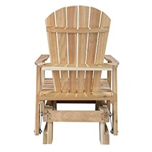 Kilmer Creek 2ft Natural Cedar Fanback Adirondack-Style Glider, Amish Crafted