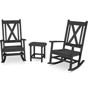 POLYWOOD® Braxton Rocking Chair Set, Black