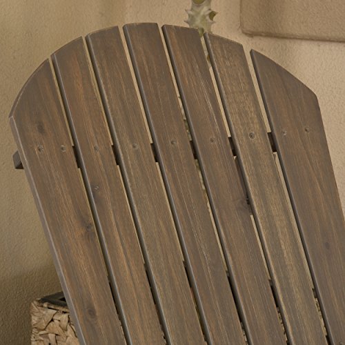 GDFStudio Halley Outdoor Reclining Wood Adirondack Chair with Footrest (1, Grey)