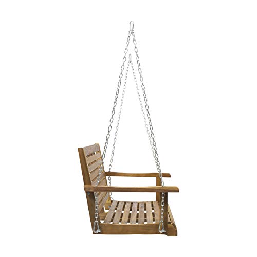 Viola Outdoor Aacia Wood Porch Swing, Teak