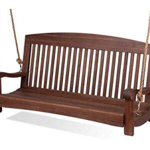 Rockerman 5in Outdoor Porch Swing (Dark Walnut) 29H*72W*28 D inch