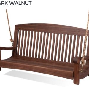 Rockerman 5in Outdoor Porch Swing (Dark Walnut) 29H*72W*28 D inch