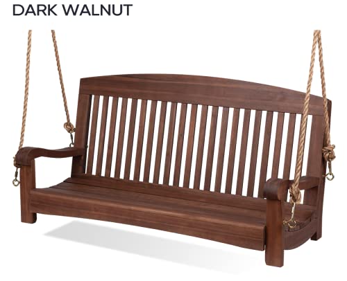 Rockerman 5in Outdoor Porch Swing (Dark Walnut) 29H*72W*28 D inch