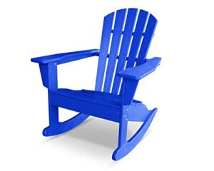 polywood® palm coast adirondack rocking chair, pacific blue