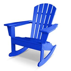 POLYWOOD® Palm Coast Adirondack Rocking Chair, Pacific Blue