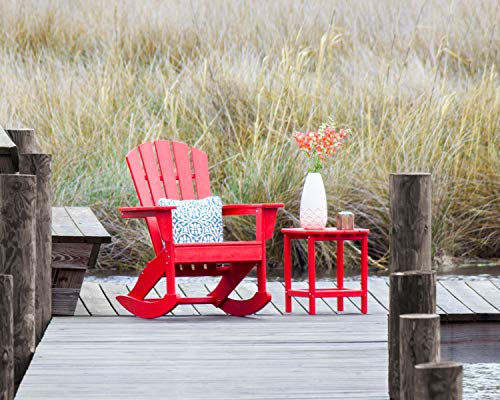 POLYWOOD® Palm Coast Adirondack Rocking Chair, Pacific Blue