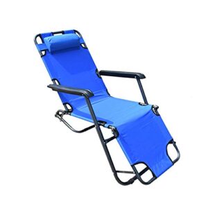 labworkauto portable lounge chairs folding reclining chairs sun patio chaise chair pool lawn (blue)