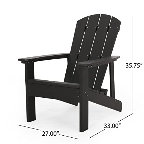 Christopher Knight Home Culver Adirondack Chair, Black