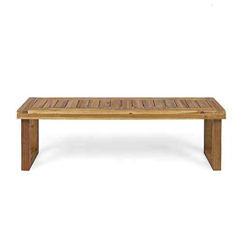 Christopher Knight Home Kemp Outdoor Acacia Wood Bench, Sandblast Natural Finish