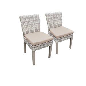tk classics fairmont 2 piece armless dining chairs, wheat