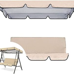 Waterproof Swing Ceiling Cover Swing Cover Garden Courtyard Anti-ash and Anti-Falling Sunshade Cover 210D Garden Protective Cover for 2/3-Seater-Swing 22.6.21