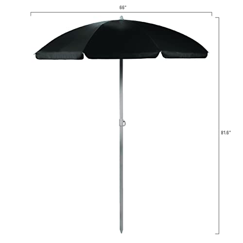 ONIVA - a Picnic Time Brand Outdoor Canopy Sunshade Beach Umbrella 5.5' - Small Patio Umbrella - Beach Chair Umbrella, (Black)