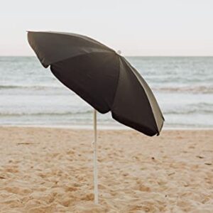 ONIVA - a Picnic Time Brand Outdoor Canopy Sunshade Beach Umbrella 5.5' - Small Patio Umbrella - Beach Chair Umbrella, (Black)