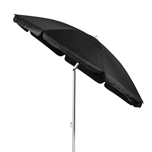 ONIVA - a Picnic Time Brand Outdoor Canopy Sunshade Beach Umbrella 5.5' - Small Patio Umbrella - Beach Chair Umbrella, (Black)