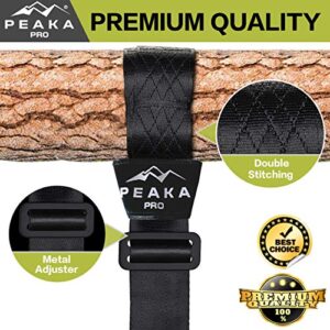 Peaka Pro Tree Swing Straps Hanging Kit - Adjustable 7-Foot Extra Long Hammock Tree Straps Portable, Swing Tree Straps with 2-Ton Tensile Strength - Tree Straps for Swings with Finger Pinch-Safe Cover