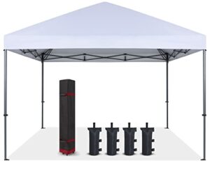 cooshade durable easy pop up canopy tent 12x12ft(white)