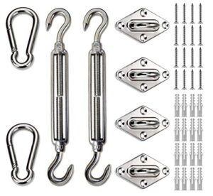 love story hardware kit 6 inches 316 stainless steel for rectangle and square sun shade sail installation