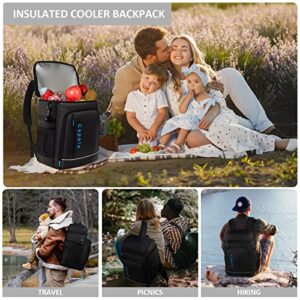 Capolo Cooler Backpack Insulated Leak Proof 36 Cans, Soft Camping Bacpack Cooler Thermal Bag Ice Chest, Portable Waterproof Travel Cooler for Lunch Beach Picnic Shopping