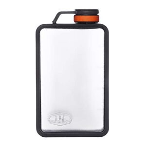 gsi outdoors, boulder flask, rugged and shatter-resistant, outdoor hip flask, graphite, 10 fluid ounces