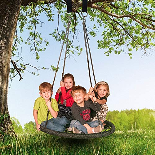 Anti-Broke Tree Swing Hanging Straps Kit Holds 2000 lbs Heavy Duty 5FT Extra Long, 2 PCS Tree Swing Straps Waterproof Straps/ 2 Safer Lock Carabiners/ 1 Bag, for Hammock, Camping, Easy Installation