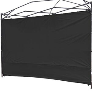 NINAT Canopy Sunwall Sidewall Gazebos Tent Waterproof for 10x10ft Pop up Canopy Straight Leg Gazebos Outdoor Instant Canopies 1 Pcs Black Canopy Sidewall Only