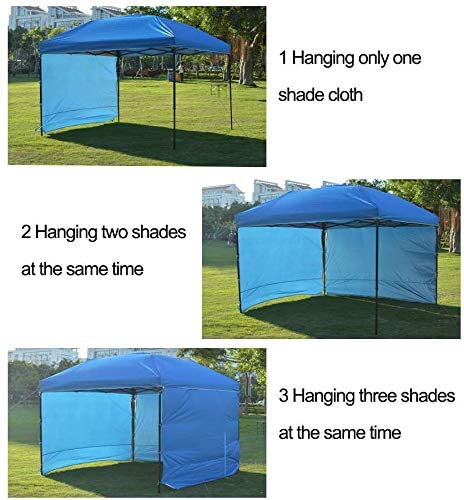 NINAT Canopy Sunwall Sidewall Gazebos Tent Waterproof for 10x10ft Pop up Canopy Straight Leg Gazebos Outdoor Instant Canopies 1 Pcs Black Canopy Sidewall Only